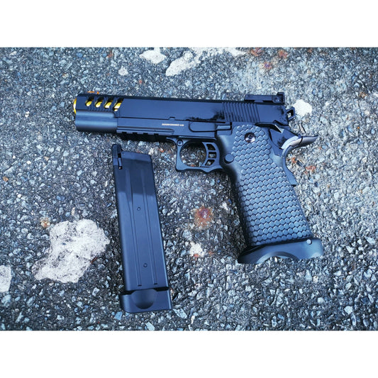 Golden Eagle 3335 Full Metal CNC GMX Gel Blaster GREEN GAS/CO2 POWERED Hi-Capa 5.1 VERSION GAS BLOWBACK