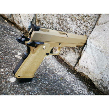 GOLDEN EAGLE 3304T 2011 GEL BLASTER GREEN GAS OR CO2 POWERED Hi-Capa 5.1 VERSION GAS BLOWBACK Colour: Tan