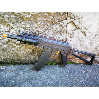 LeHui AK 74U Gel Blaster With Tactical Laser & Torch