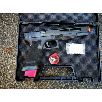 DOUBLE BELL Glock 17L Type ZEVII 9MM Combat Master Custom Gas Blowback Gel Blaster Green Gas Version