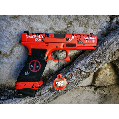 DOUBLE BELL Glock 17 DP17 TEABAG Gel Blaster Deadpool Custom Deluxe Green Gas Version Blowback