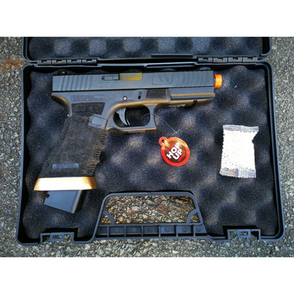 DOUBLE BELL Glock 17 ZEV V2 Pro Gas Blowback Gel Blaster Black Resin Frame Green Gas Version
