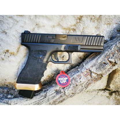 DOUBLE BELL Glock 17 ZEV V2 Pro Gas Blowback Gel Blaster Black Resin Frame Green Gas Version