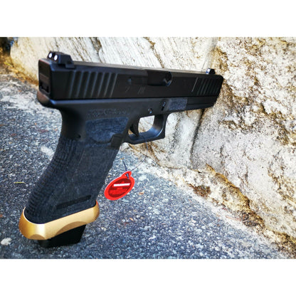 DOUBLE BELL Glock 17 ZEV V2 Pro Gas Blowback Gel Blaster Black Resin Frame Green Gas Version