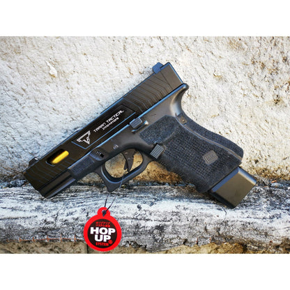 Double Bell Glock 19 TTI Style JW John Wick Pistol With Wood Case GBB Gel Blaster