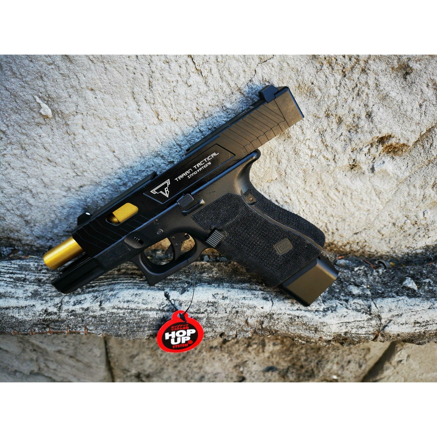 Double Bell Glock 19 TTI ver Type John Wick2 Combat Master Custom Gas Blowback Gel Blaster Long Green Gas Mag Version