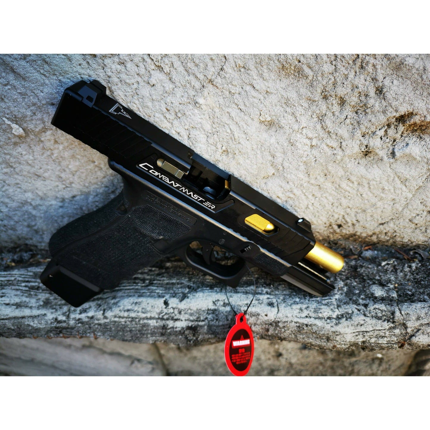 Double Bell Glock 19 TTI ver Type John Wick2 Combat Master Custom Gas Blowback Gel Blaster Long Green Gas Mag Version