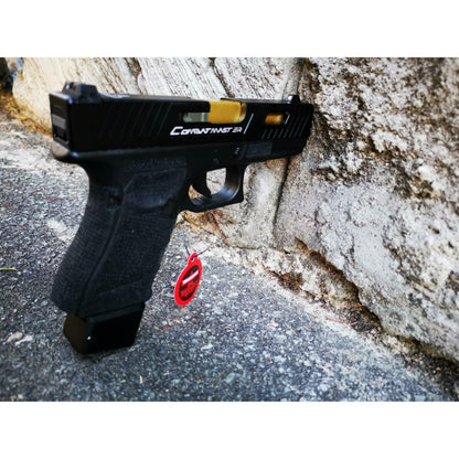 Double Bell Glock 19 TTI ver Type John Wick2 Combat Master Custom Gas Blowback Gel Blaster Long Green Gas Mag Version