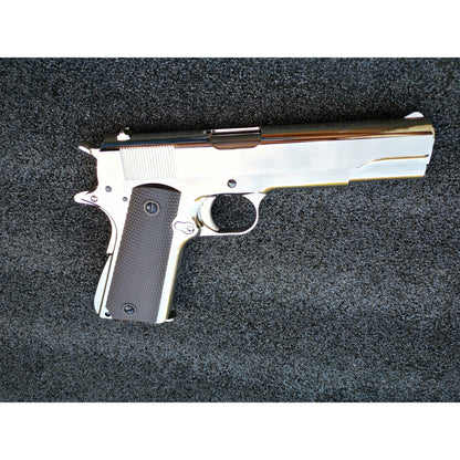 GOLDEN EAGLE 3305SV GM1911 GEL BLASTER GREEN GAS POWERED GAS BLOWBACK Chrome with lasered