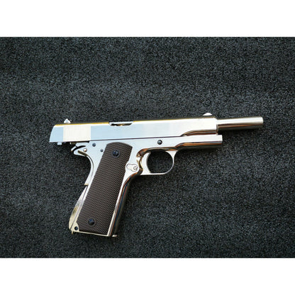 GOLDEN EAGLE 3305SV GM1911 GEL BLASTER GREEN GAS POWERED GAS BLOWBACK Chrome with lasered