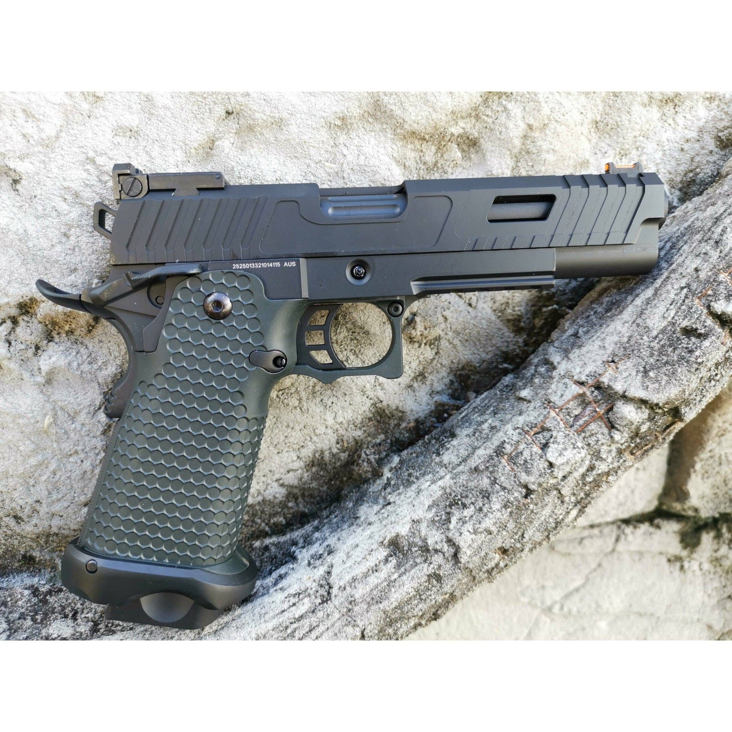 GOLDEN EAGLE 3345 FULL METAL CNC SLIDE GEL BLASTER GREEN GAS POWERED Hi-Capa 5.1 VERSION GAS BLOW BACK