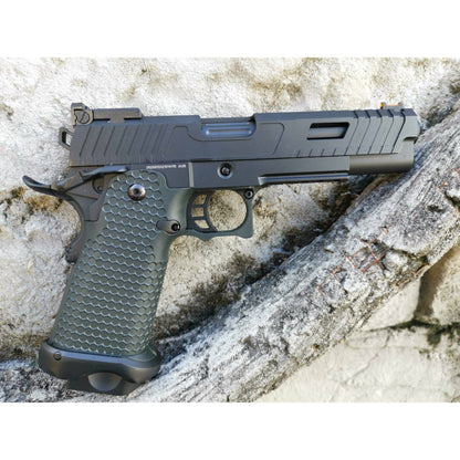 GOLDEN EAGLE 3345 FULL METAL CNC SLIDE GEL BLASTER GREEN GAS POWERED Hi-Capa 5.1 VERSION GAS BLOW BACK