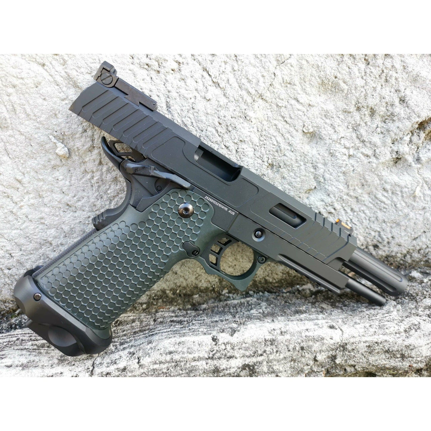 GOLDEN EAGLE 3345 FULL METAL CNC SLIDE GEL BLASTER GREEN GAS POWERED Hi-Capa 5.1 VERSION GAS BLOW BACK