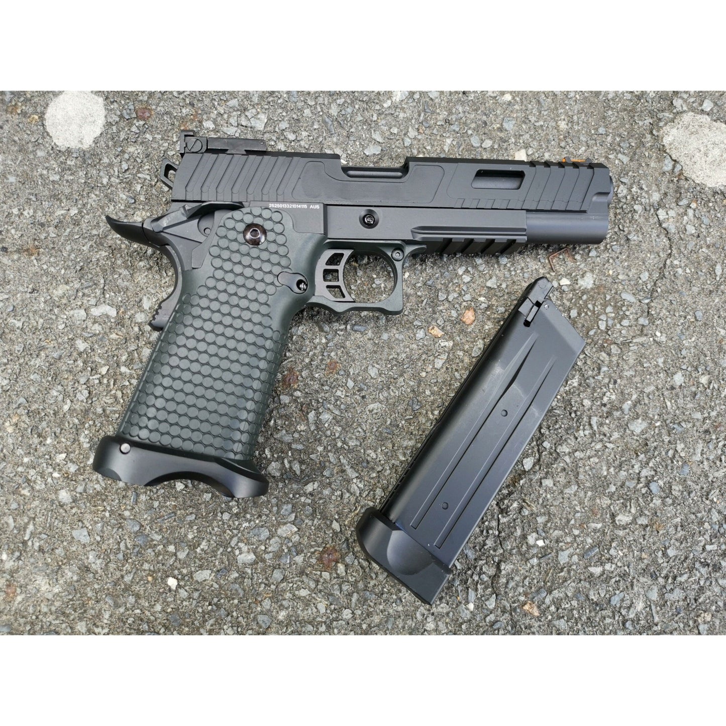 GOLDEN EAGLE 3345 FULL METAL CNC SLIDE GEL BLASTER GREEN GAS POWERED Hi-Capa 5.1 VERSION GAS BLOW BACK