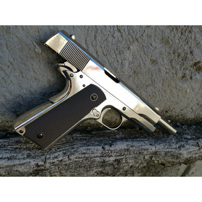 GOLDEN EAGLE 3305SV GM1911 GEL BLASTER GREEN GAS POWERED GAS BLOWBACK Chrome with lasered