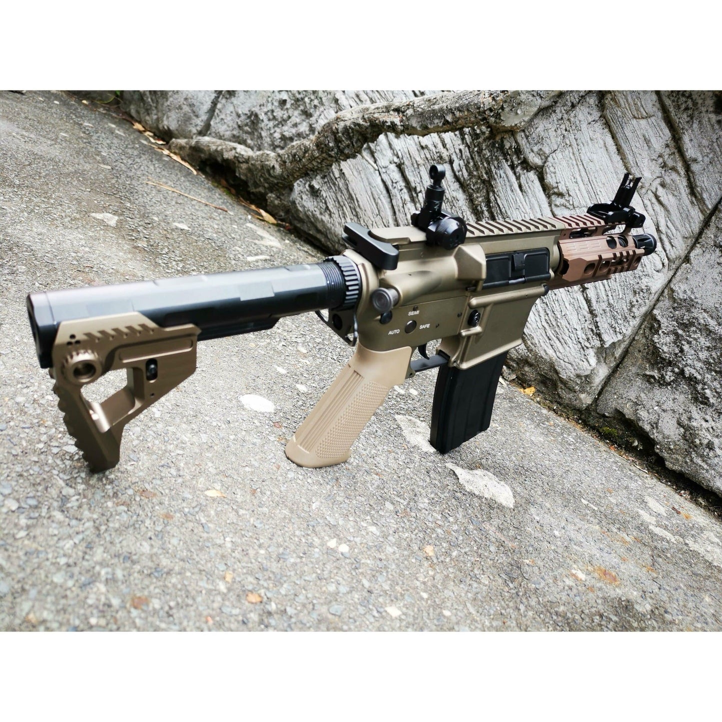 Double Bell M4 Pistol AEG Full Metal Gel Blaster Rifle Tan