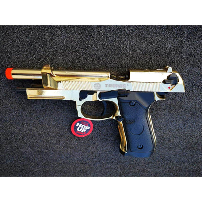 DOUBLE BELL Beretta M92 A1 M9 Gel blaster Gas POWERED Blowback Golden Chrome
