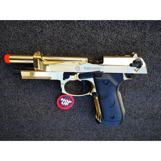 DOUBLE BELL Beretta M92 A1 M9 Gel blaster Gas POWERED Blowback Golden Chrome