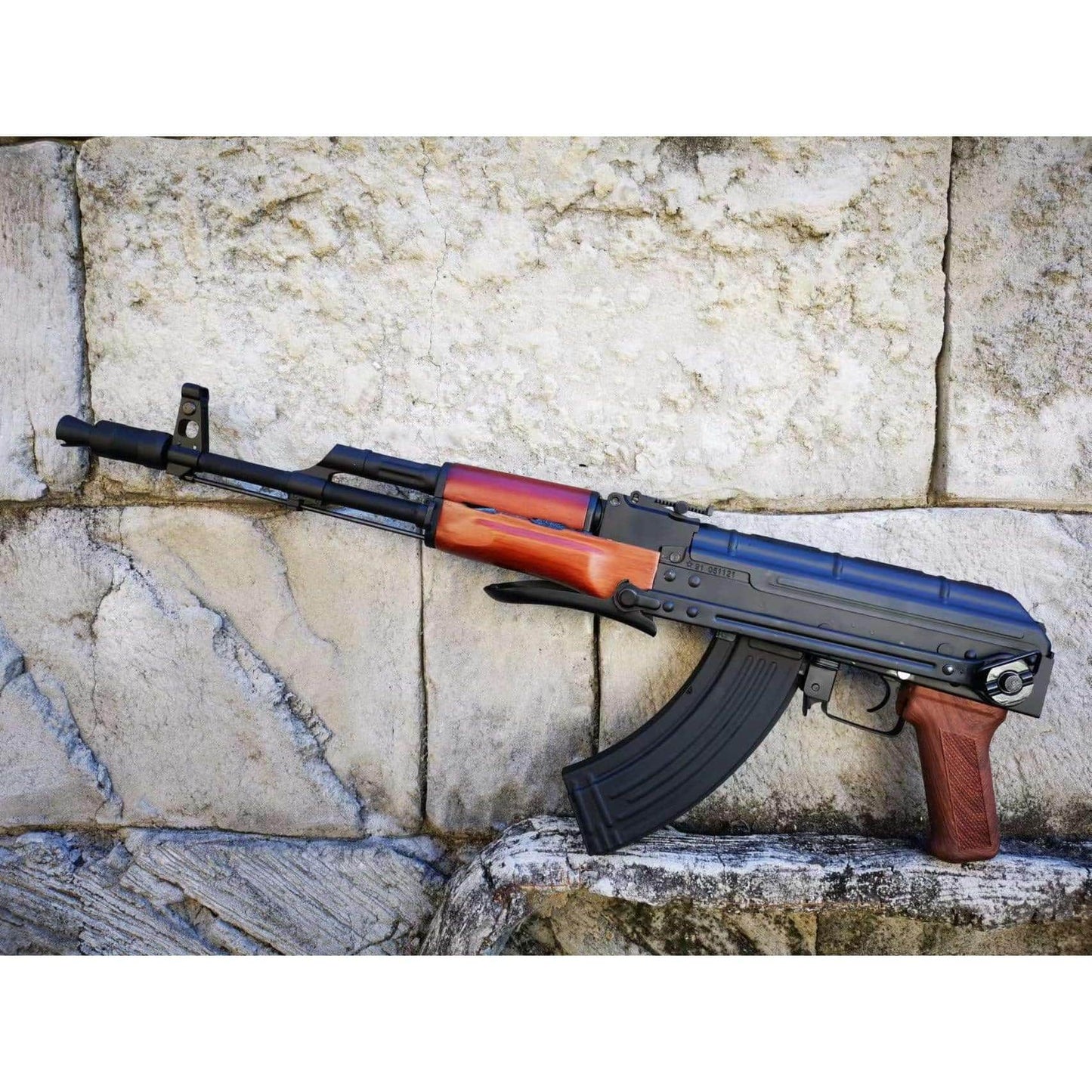 Double Bell 010A AKMS AEG With Real Wood Handguard