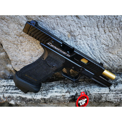 DOUBLE BELL Glock 17 TTI CNC Type John Wick Combat Master Custom Green Gas Blowback Gel Blaster Black Resin Frame