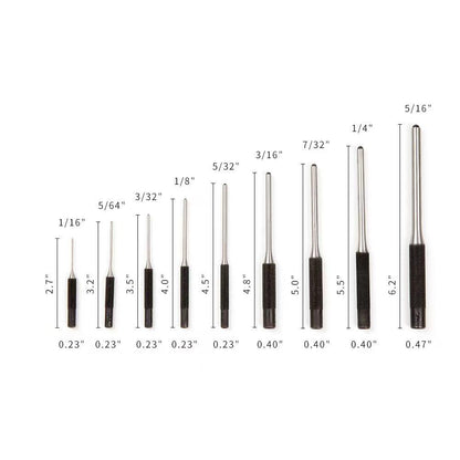 Roll Pin Punch Set Perfect Tool For Gunsmith, Jewelers, Watchmakers. Engineers, Carpenters