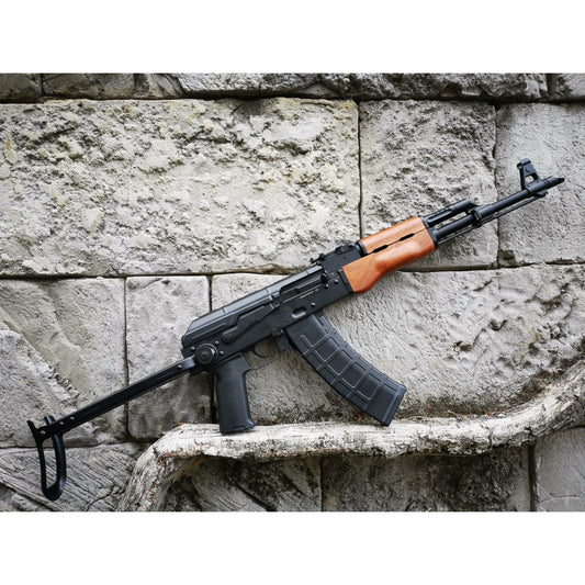 AKS 47 GREEN GAS POWERED GEL BLASTER Wood Style GBB