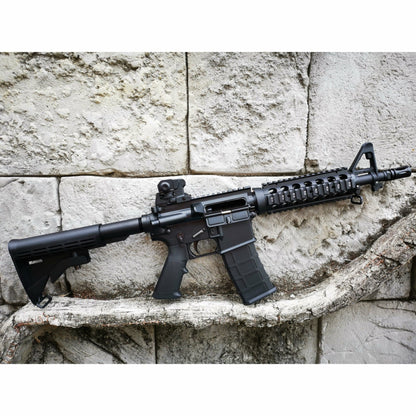 GOLDEN EAGLE MC6624M M4 CQB FULL METAL GAS POWERED GEL BLASTER GREEN GAS BLOWBACK RIFLE Colour: Black