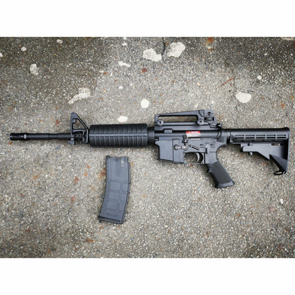 GOLDEN EAGLE MC6604M M4A1 FULL METAL GAS POWERED GEL BLASTER GREEN GAS BLOWBACK RIFLE Colour: Black