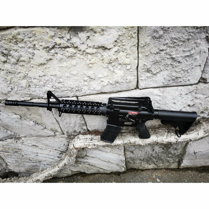 GOLDEN EAGLE MC6604RISM M4A1 FULL METAL GAS POWERED GEL BLASTER GREEN GAS BLOWBACK RIFLE Colour: Black