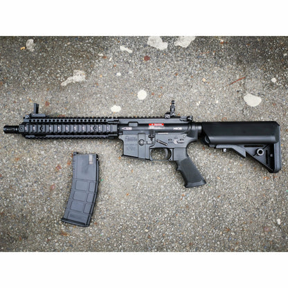 GOLDEN EAGLE MC6593M MK18 MOD1 FULL METAL GEL BLASTER GREEN GAS POWERED GAS BLOWBACK RIFLE Colour: Black