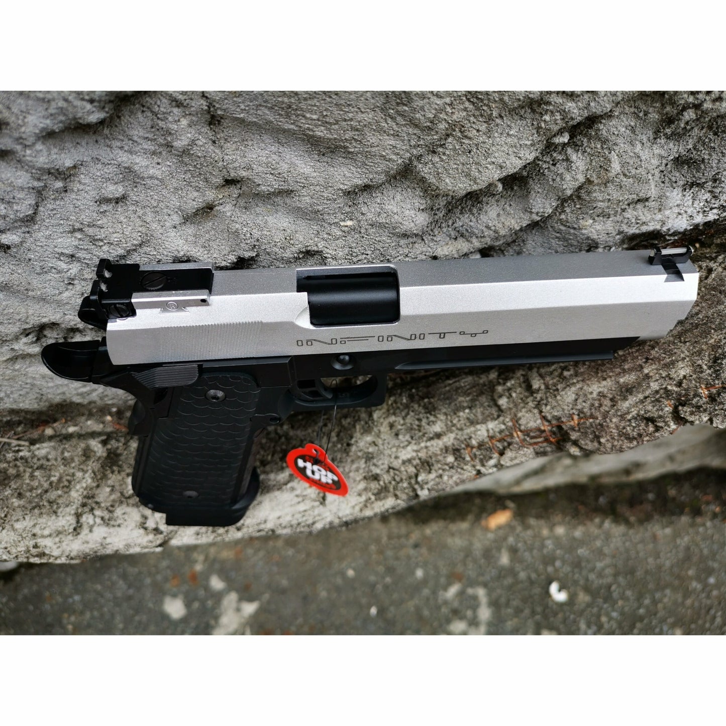 DOUBLE BELL INFINITY 795Y HI-CAPA 5.1 Gel blaster Gas POWERED Blowback Black with Silver