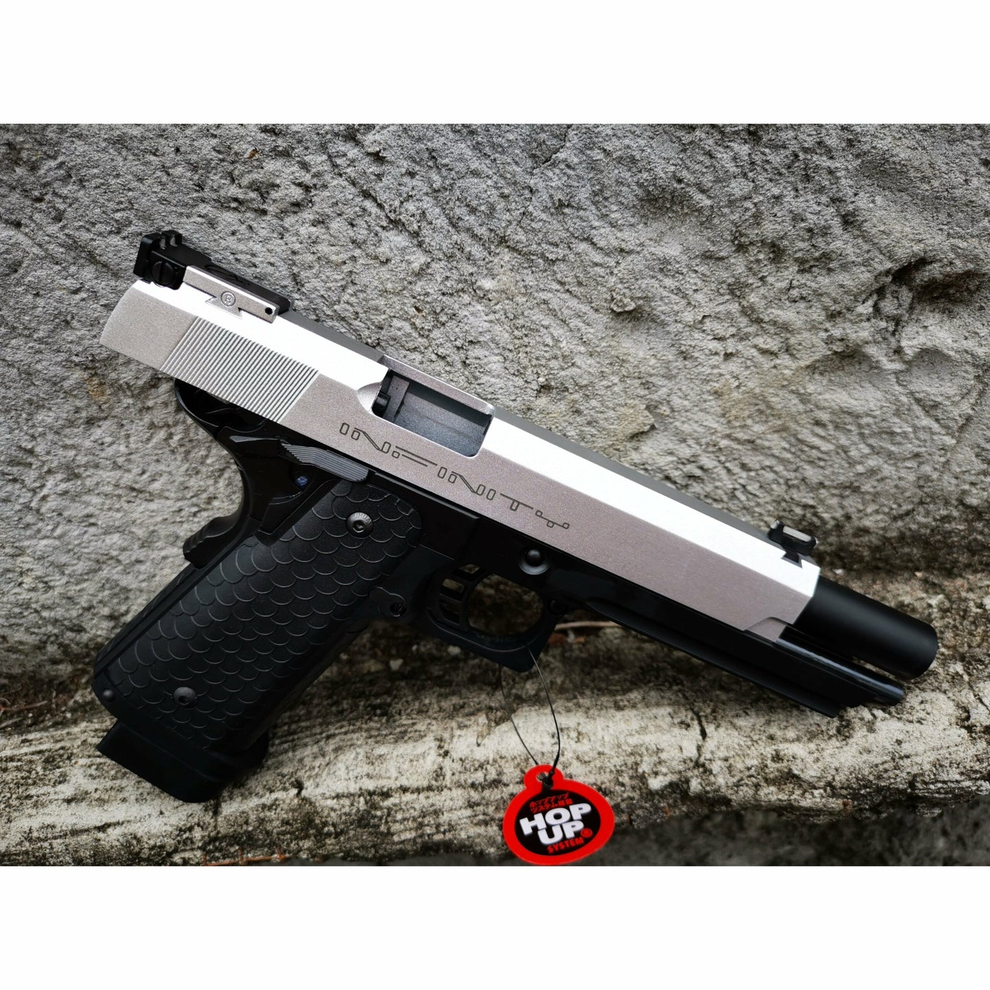 DOUBLE BELL INFINITY 795Y HI-CAPA 5.1 Gel blaster Gas POWERED Blowback Black with Silver