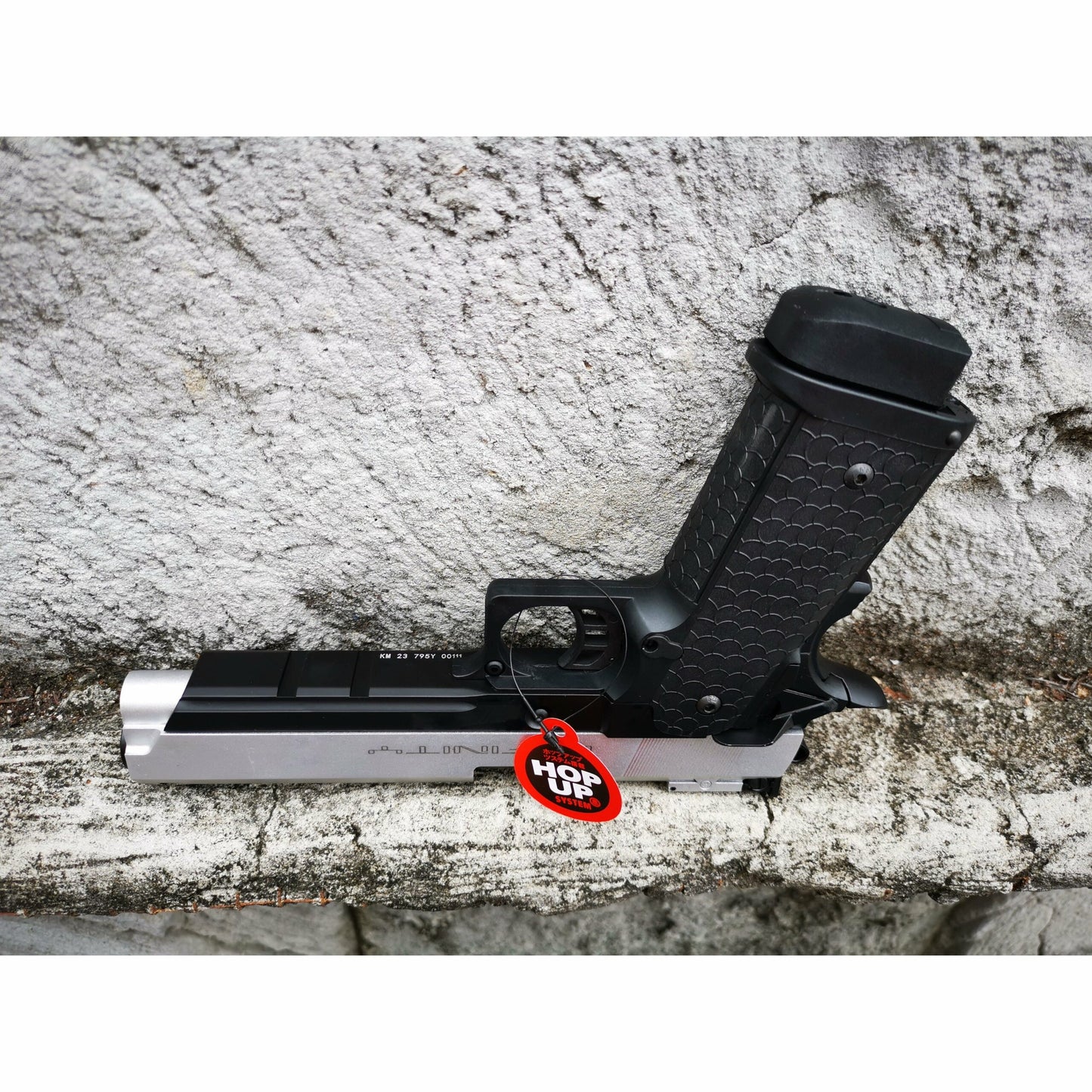 DOUBLE BELL INFINITY 795Y HI-CAPA 5.1 Gel blaster Gas POWERED Blowback Black with Silver