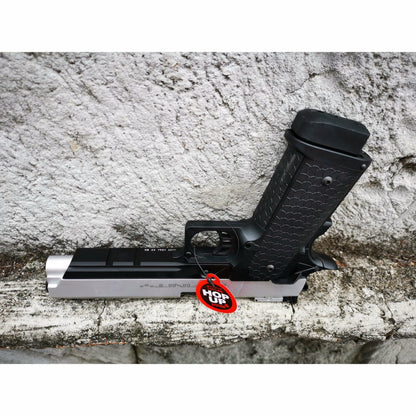 DOUBLE BELL INFINITY 795Y HI-CAPA 5.1 Gel blaster Gas POWERED Blowback Black with Silver