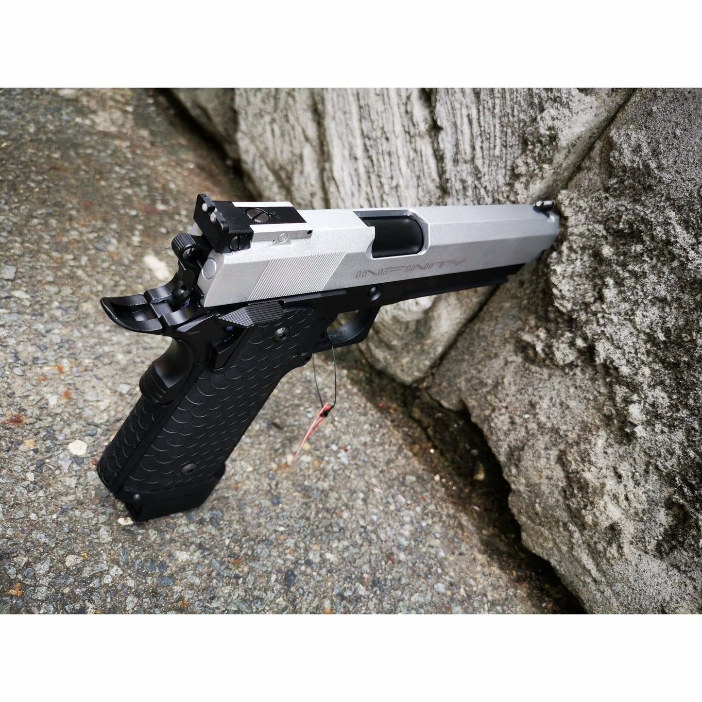 DOUBLE BELL INFINITY 795Y HI-CAPA 5.1 Gel blaster Gas POWERED Blowback Black with Silver