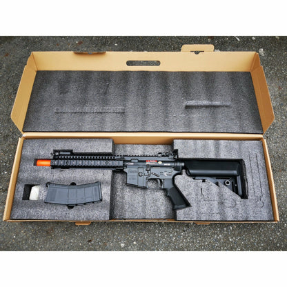 GOLDEN EAGLE MC6593M MK18 MOD1 FULL METAL GEL BLASTER GREEN GAS POWERED GAS BLOWBACK RIFLE Colour: Black