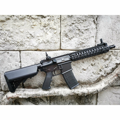 GOLDEN EAGLE MC6593M MK18 MOD1 FULL METAL GEL BLASTER GREEN GAS POWERED GAS BLOWBACK RIFLE Colour: Black