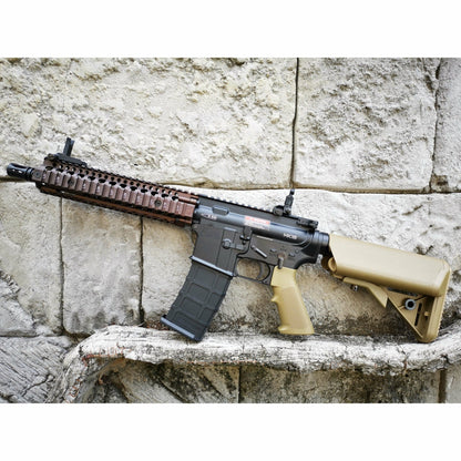 GOLDEN EAGLE MC6593MT-T MK18 MOD1 FULL METAL GEL BLASTER GREEN GAS POWERED GAS BLOWBACK RIFLE Colour: TAN