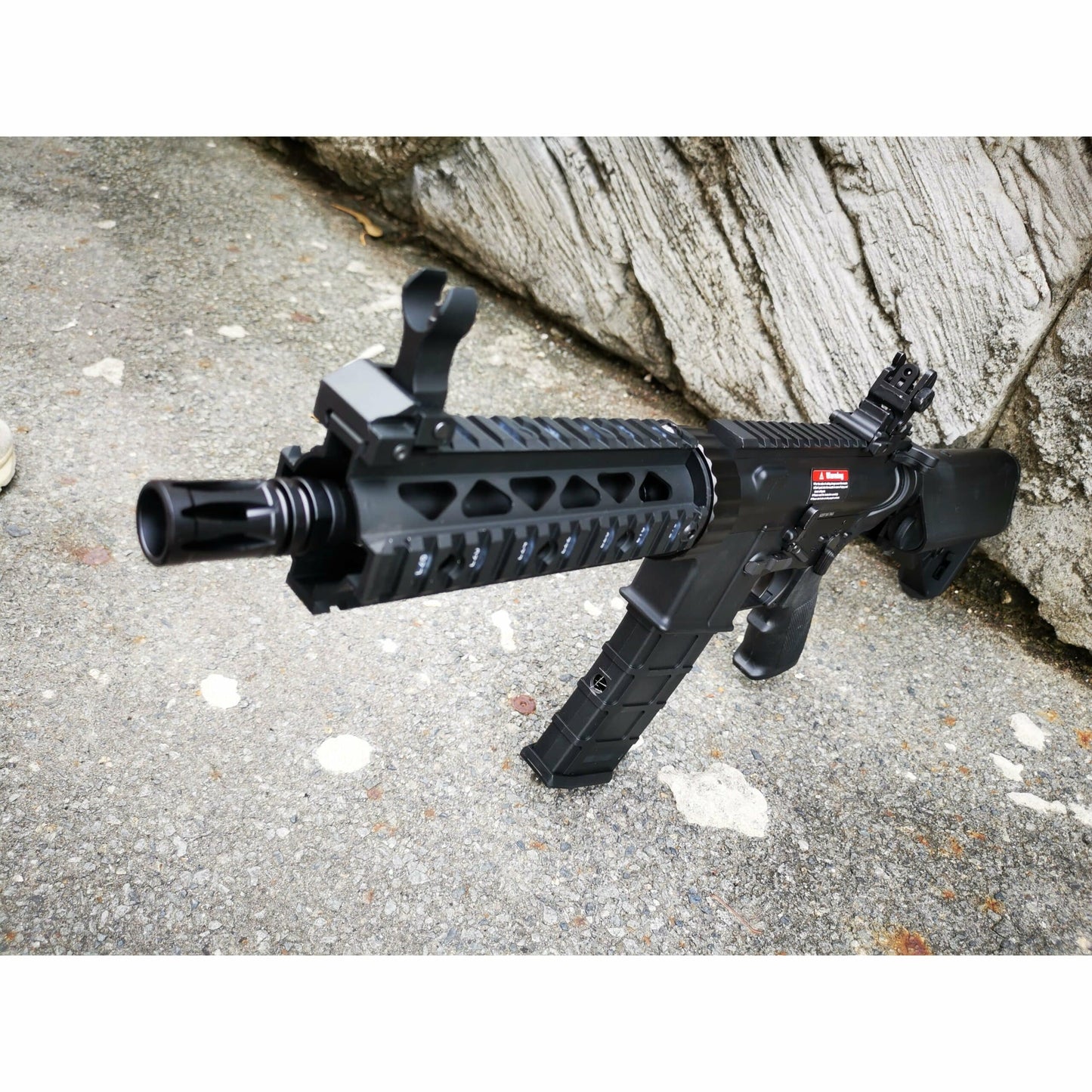 GOLDEN EAGLE MC6625M M4 CQB FULL METAL GAS POWERED GEL BLASTER GREEN GAS BLOWBACK RIFLE (Colour: Black)