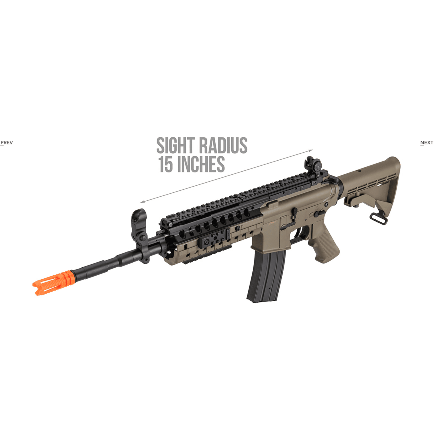 DOUBLE BELL BYT-05T M4SS Gel Blaster AEG With Metal Gearbox and Hop Up Colour: Tan