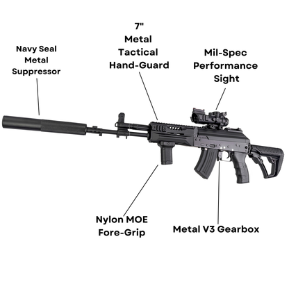 "Midnight Hunter AK47" Comp CGB Custom - Gel Blaster (Metal)