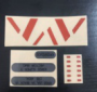 Red color kriss vector gel blaster metal feel sticker