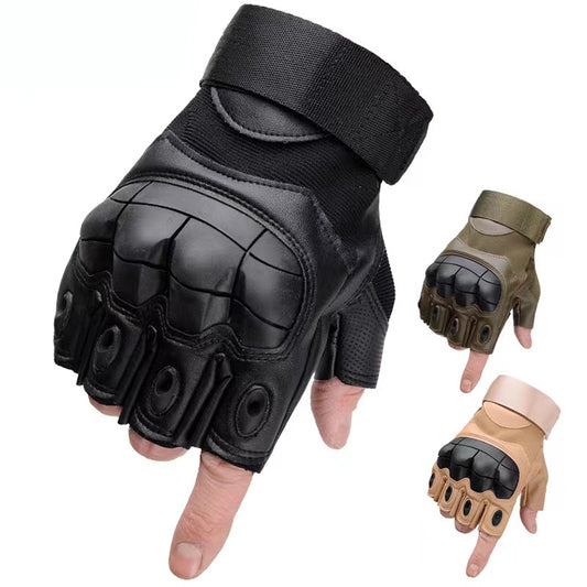 Tactical Fingerless Glove -shockproof Breathable -ST9047- Green – Large