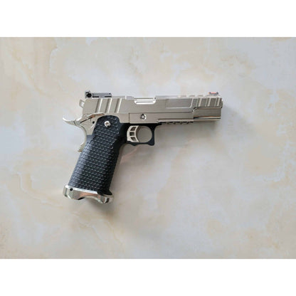 GOLDEN EAGLE 3343SV FULL METAL CNC GMX SILVER SLIDE OPS MRP GEL BLASTER Hi-Capa 5.1 VERSIO GAS POWERED BLOW BACKChrome