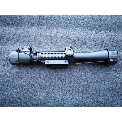 C3-9x40EG Metal Rifle Scope with Red and Green Light With 3 Side Tactical Rail