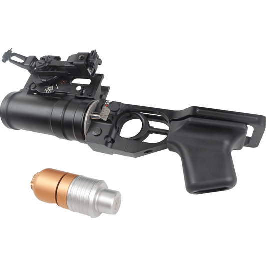 Double Bell K-55 GP-25 Metal Grenade Launcher Gas Powered Gel Blaster Colour: Black